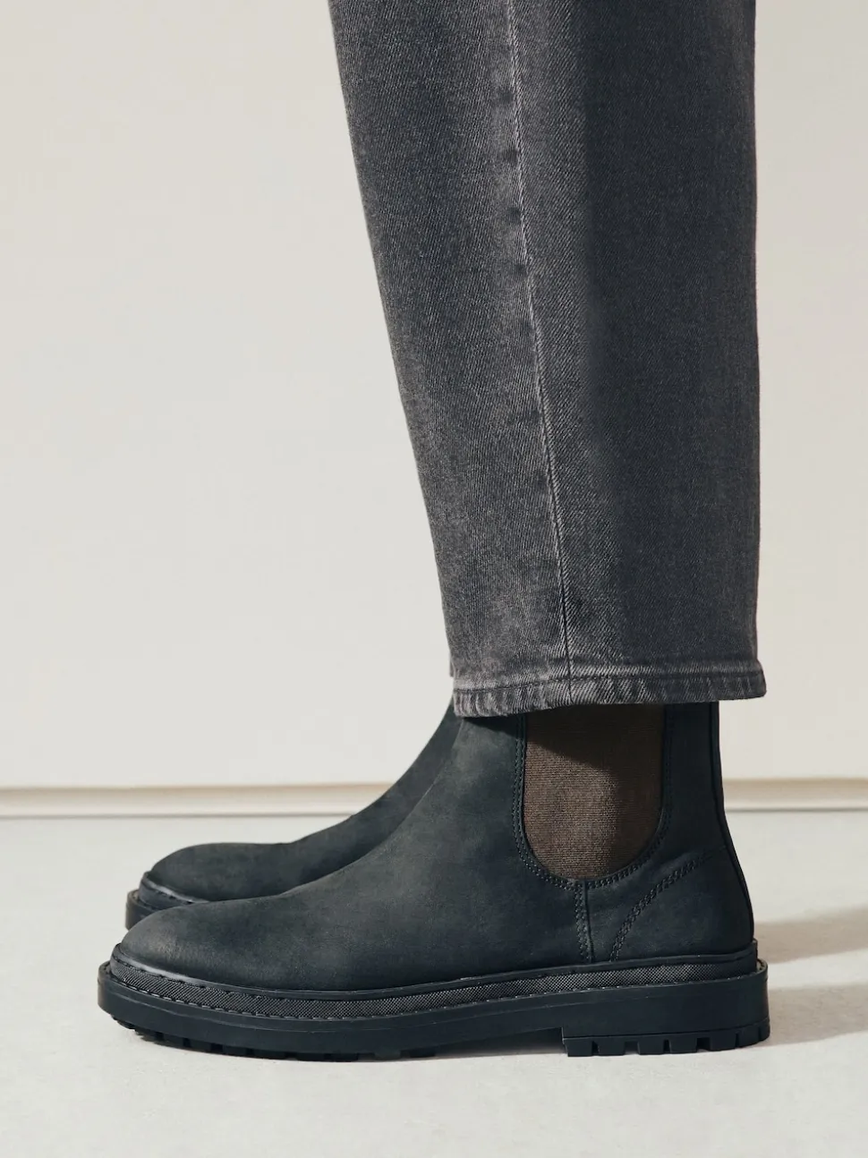 Cuir huilé noir - Chelsea Bottes/Bottines Forever Comfort® à bout rond