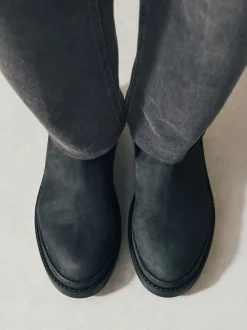 Cuir huilé noir - Chelsea Bottes/Bottines Forever Comfort® à bout rond