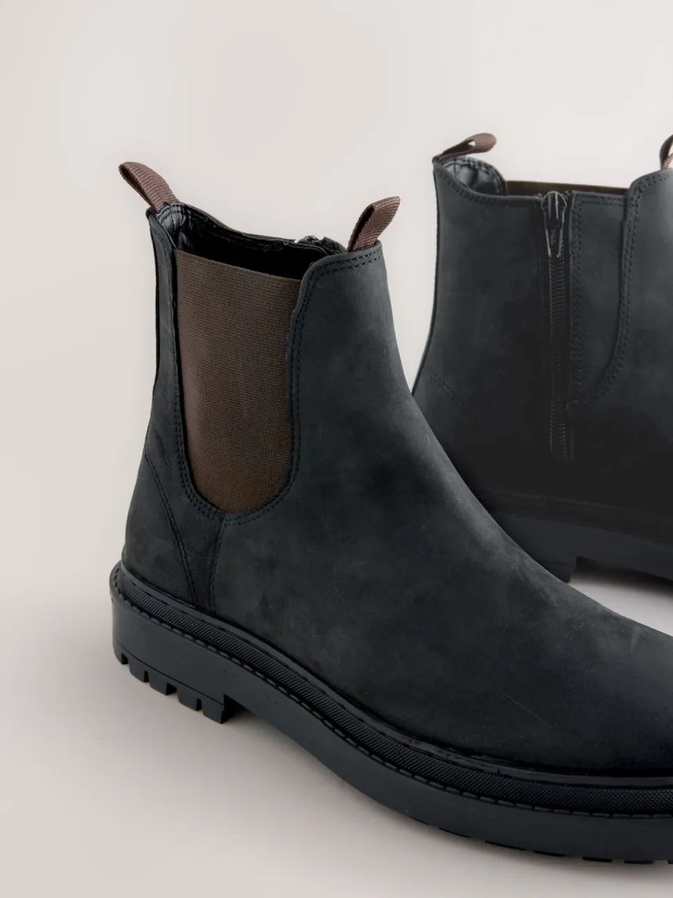 Cuir huilé noir - Chelsea Bottes/Bottines Forever Comfort® à bout rond