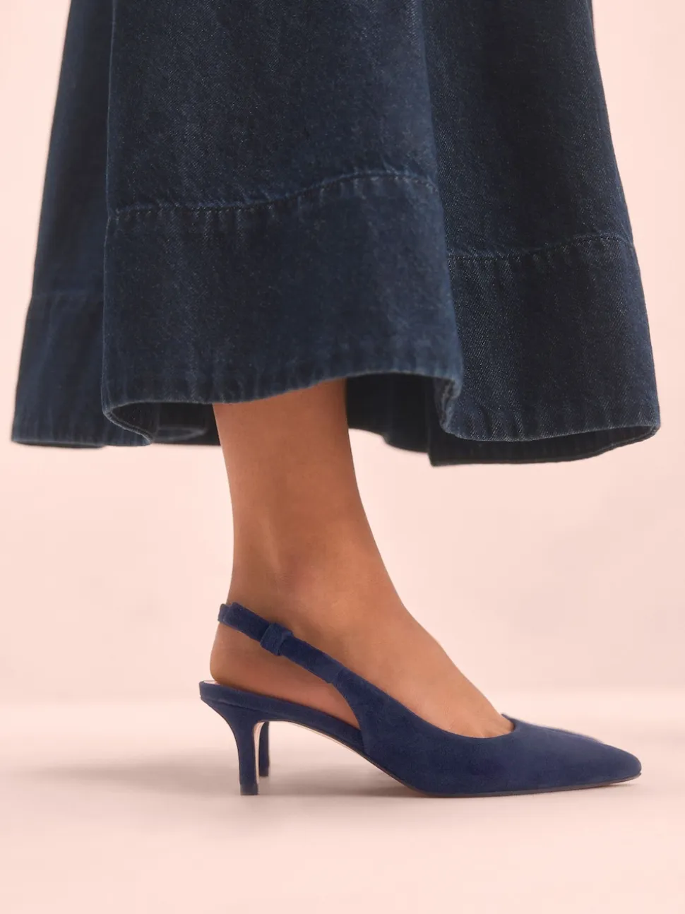 Cuir marine - Tabitha Simmons x Next Dela à talons pointus à bride arrière