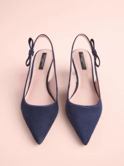 Cuir marine - Tabitha Simmons x Next Dela à talons pointus à bride arrière