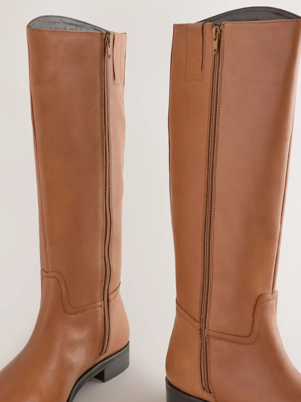 Cuir marron fauve - Bottes d’équitation plates Forever Comfort®