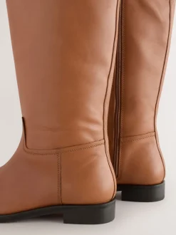 Cuir marron fauve - Bottes d’équitation plates Forever Comfort®