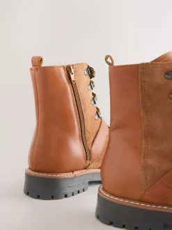 Cuir marron fauve - Bottes à lacets Forever Comfort® à boucle