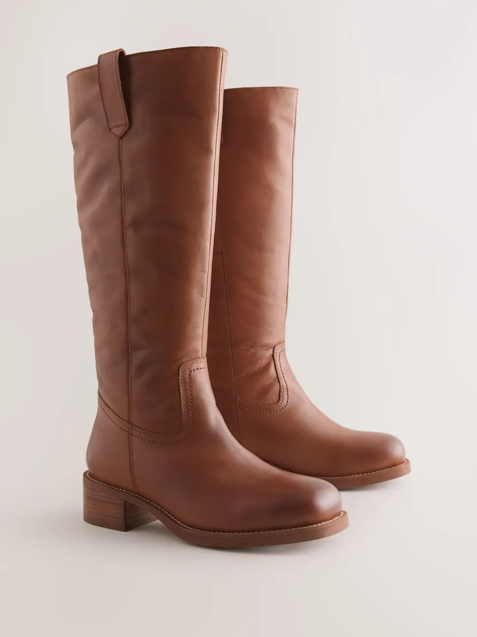 Cuir marron fauve - Bottes à enfiler Forever Comfort® hauteur genou
