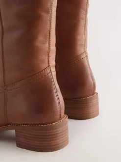 Cuir marron fauve - Bottes à enfiler Forever Comfort® hauteur genou
