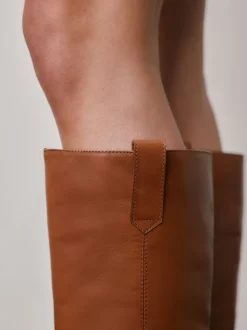 Cuir marron fauve - Bottes à enfiler Forever Comfort® hauteur genou