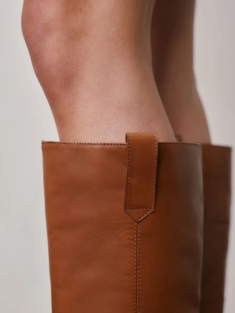 Cuir marron fauve - Bottes à enfiler Forever Comfort® hauteur genou