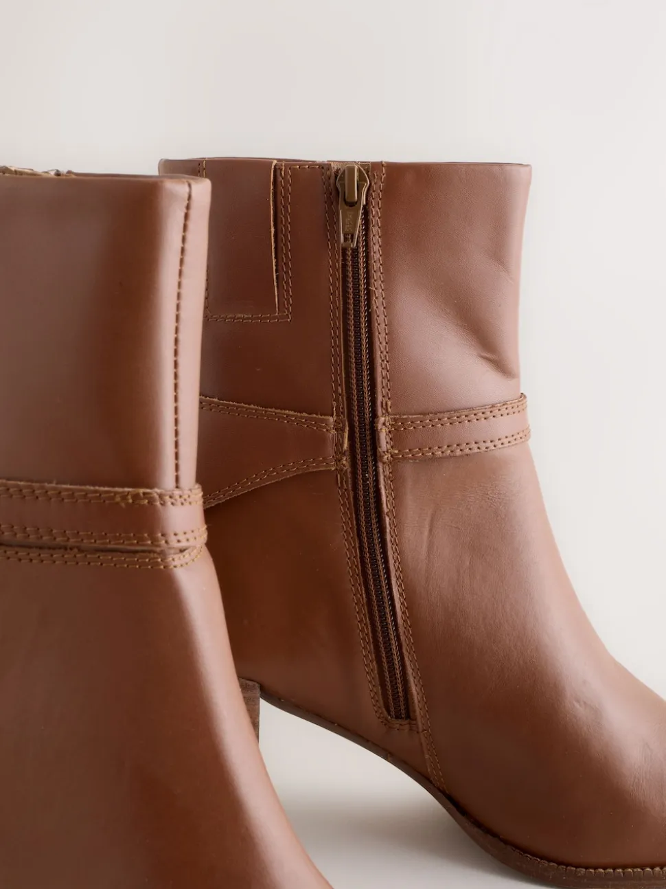 Cuir marron fauve - Bottines Forever Comfort® à pièces métalliques
