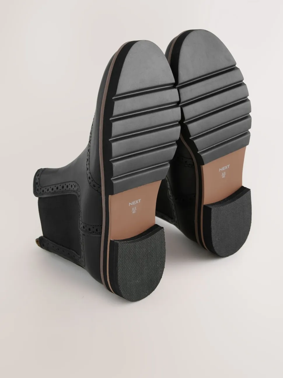 Cuir noir - Bottes Chelsea Forever Comfort® à détail Brogue