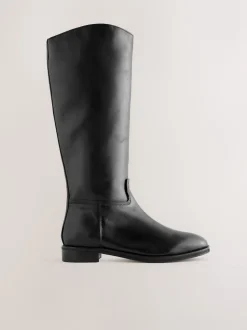 Cuir noir - Bottes d’équitation Forever Comfort® Coupe standard avec mollet large