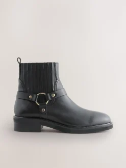 Cuir noir - Bottes Forever Comfort® Hardware Harness Chelsea