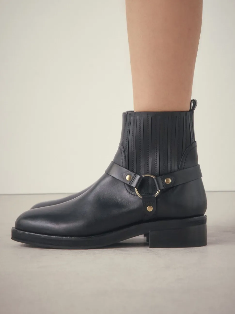 Cuir noir - Bottes Forever Comfort® Hardware Harness Chelsea