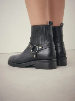 Cuir noir - Bottes Forever Comfort® Hardware Harness Chelsea