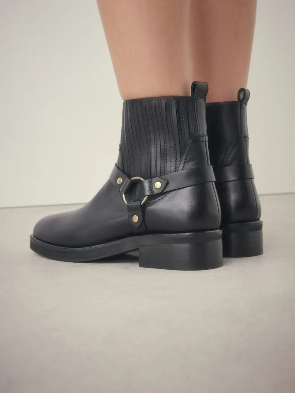 Cuir noir - Bottes Forever Comfort® Hardware Harness Chelsea
