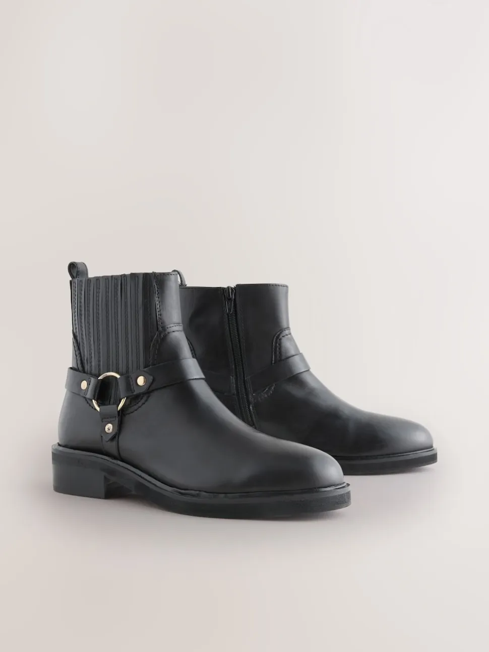 Cuir noir - Bottes Forever Comfort® Hardware Harness Chelsea