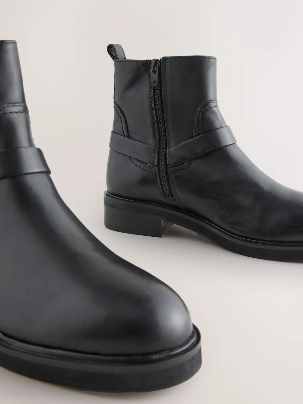 Cuir noir - Bottes Forever Comfort® Hardware Harness Chelsea