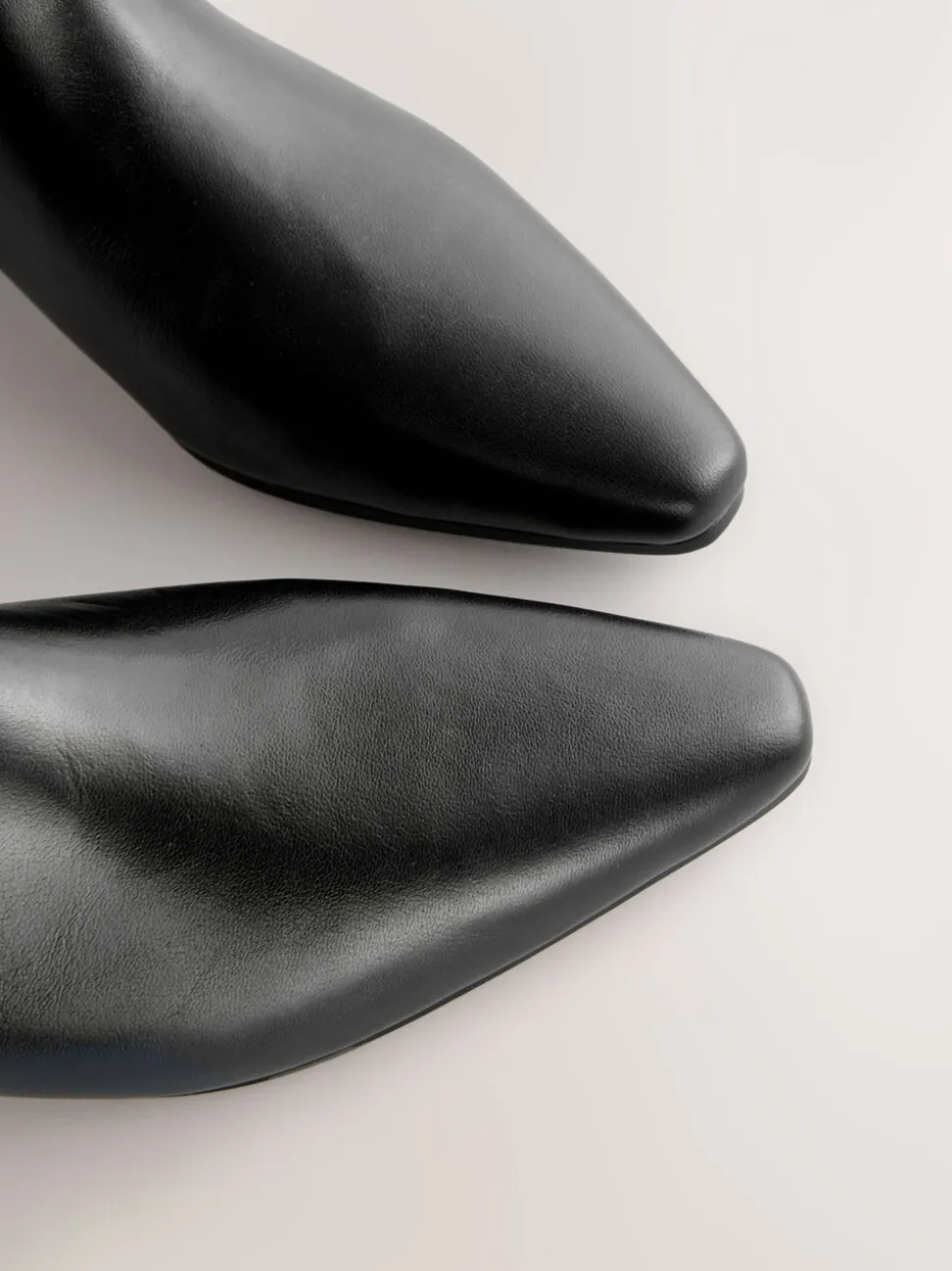Cuir noir - Bottes Forever Comfort® à bout plat et hauteur genou