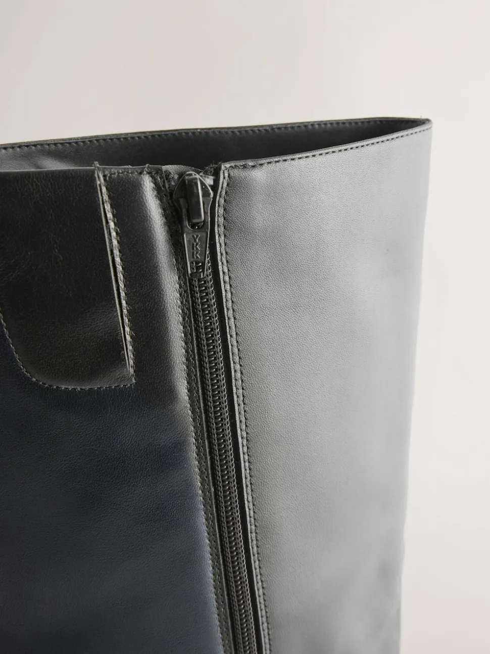 Cuir noir - Bottes Forever Comfort® à bout plat et hauteur genou