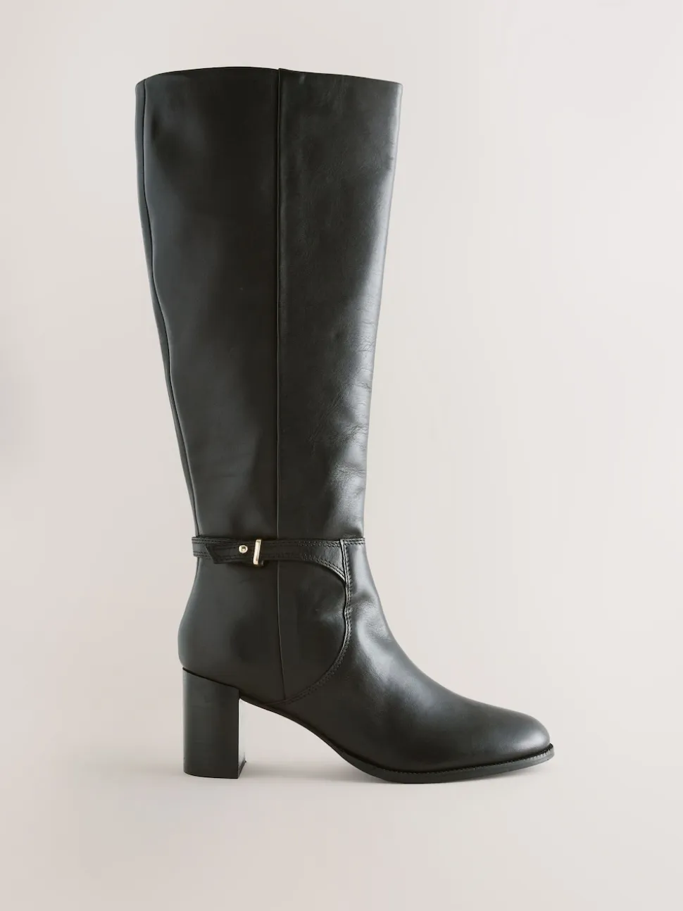 Cuir noir - Bottes hauteur genou à finitions matérielles Forever Comfort®