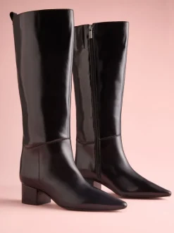 Cuir noir - Bottes Tabitha Simmons x Next Cassidy à talons carrés