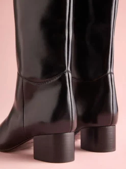 Cuir noir - Bottes Tabitha Simmons x Next Cassidy à talons carrés
