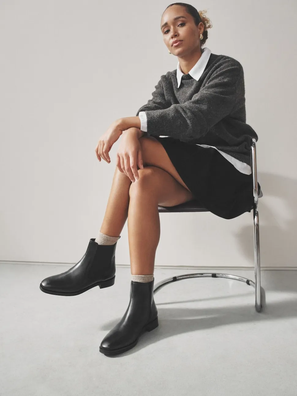 Cuir noir - Bottines Chelsea ultra confortables