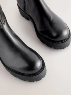 Cuir noir - Bottines Forever Comfort® Chelsea à semelles épaisses