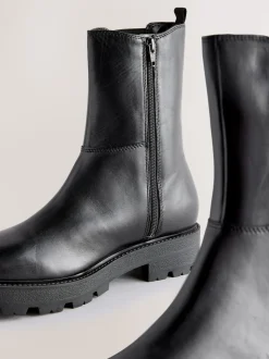 Cuir noir - Bottines Forever Comfort® Chelsea à semelles épaisses