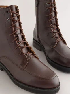 Cuir rouge bourgogne - Bottines Forever Comfort® à lacets