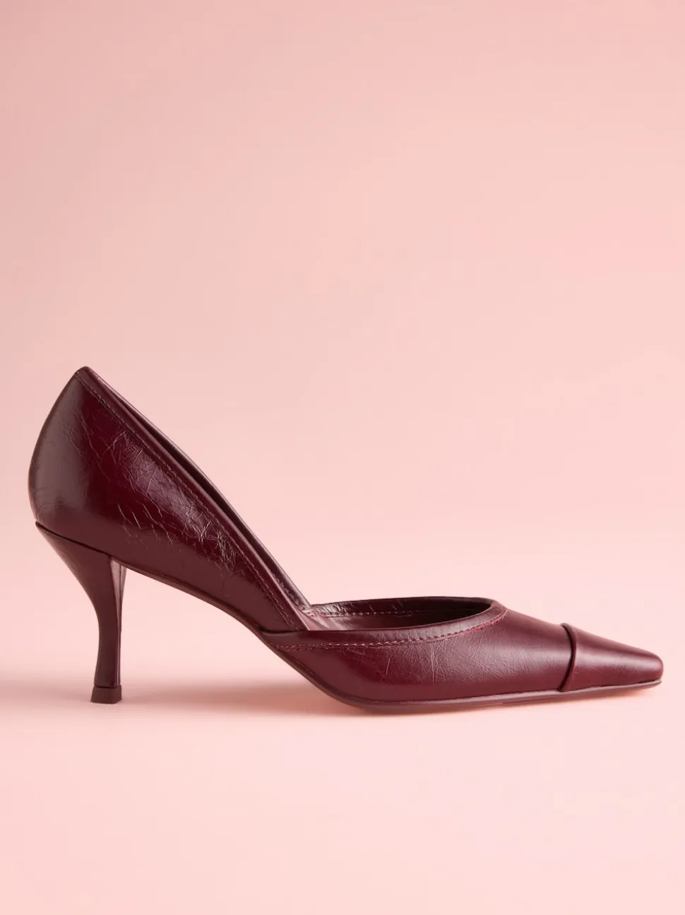Cuir rouge bourgogne - Tabitha Simmons x Next Mary Grace talons en cuir à bout pointu