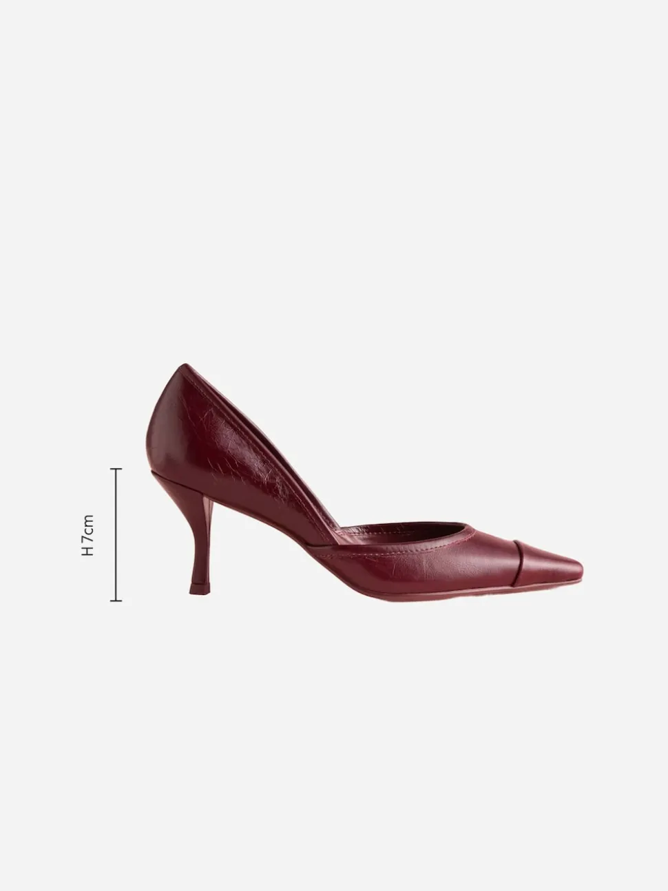 Cuir rouge bourgogne - Tabitha Simmons x Next Mary Grace talons en cuir à bout pointu