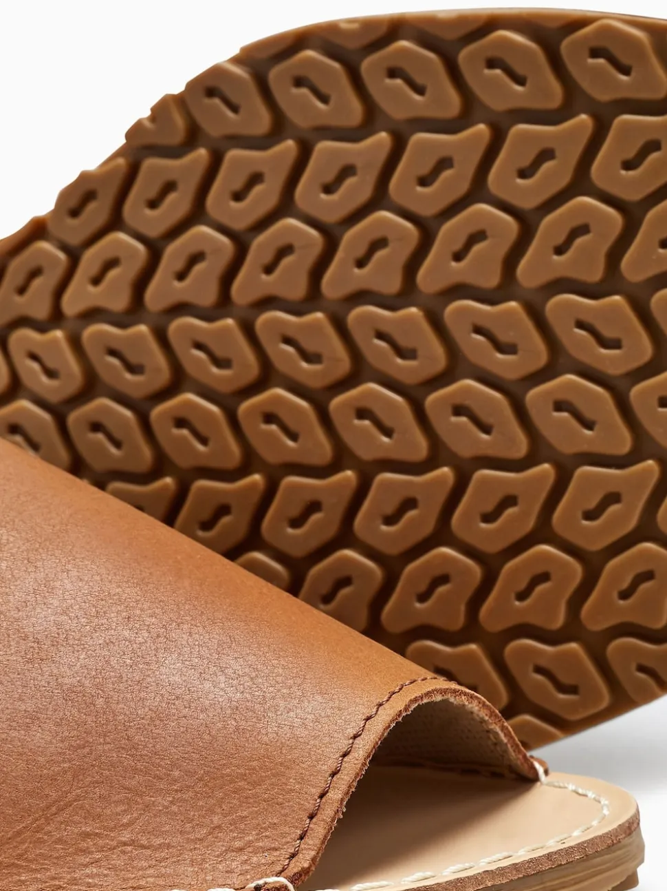 Cuir Tan - Sandales en cuir Beach