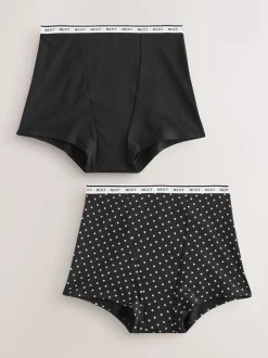 Cœur noir/rouge - Culotte pour règles abondantes 2 Pack