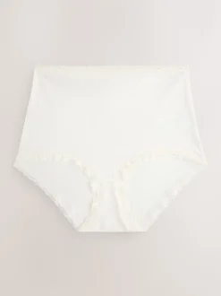 Cœur rouge/vert à carreaux - Lot de 4 culottes en coton et dentelle