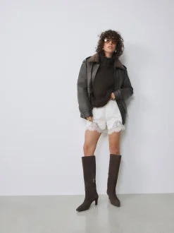 Daim marron chocolat - Bottes à talons Forever Comfort® à bout pointu