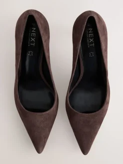 Daim marron chocolat - Chaussures de milieu de terrain en cuir
