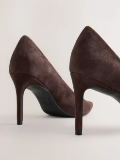 Daim marron chocolat - Chaussures de milieu de terrain en cuir