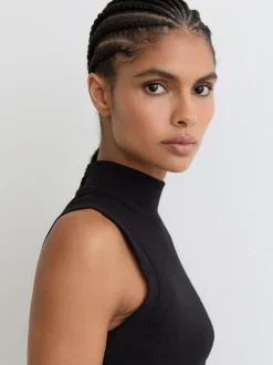 Débardeur Reiss Simone à col montant en coton extensible