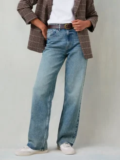 Denim délavé à l’eau de Javel - Jean droit décontracté FatFace