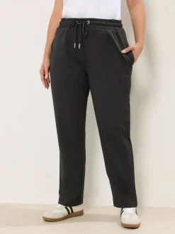 Denim Noir - Pantalon de jogging Yours Curve à taille nouée
