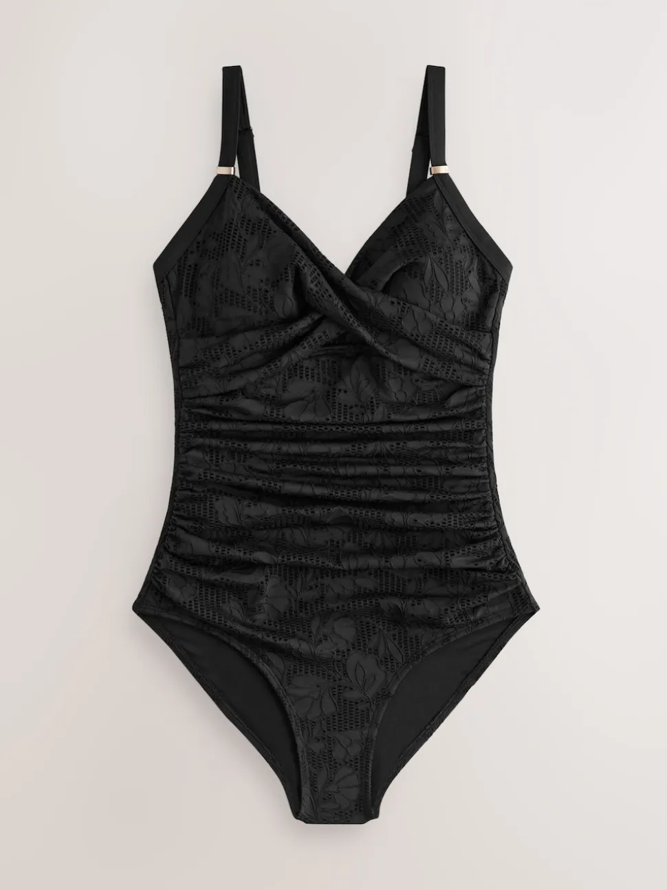Dentelle noire - Maillot de bain moulant avec contrôle du ventre