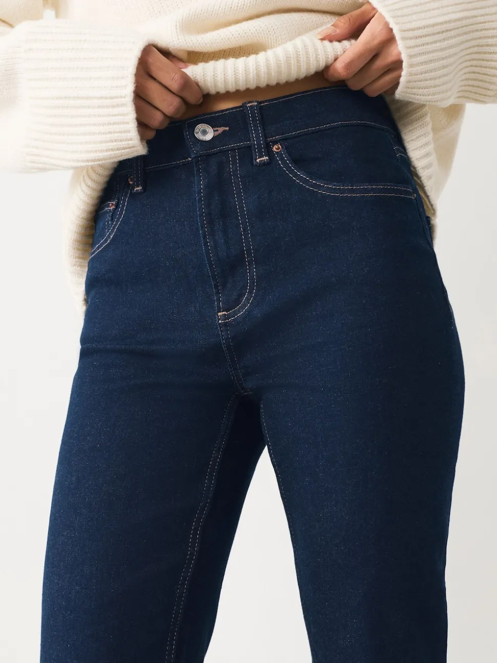 Délavage bleu - Jean bootcut Extensible taille Milieu