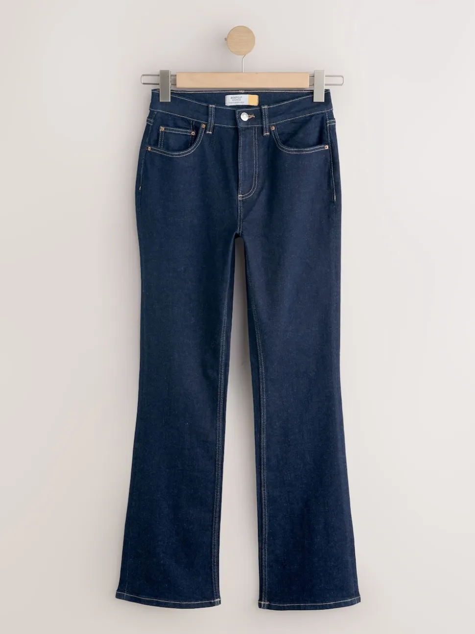 Délavage bleu - Jean bootcut Extensible taille Milieu