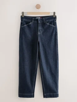 Délavage bleu - Jean denim à jambe large