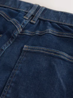 Délavage bleu - Jean extensible à enfiler à jambe large taille haute