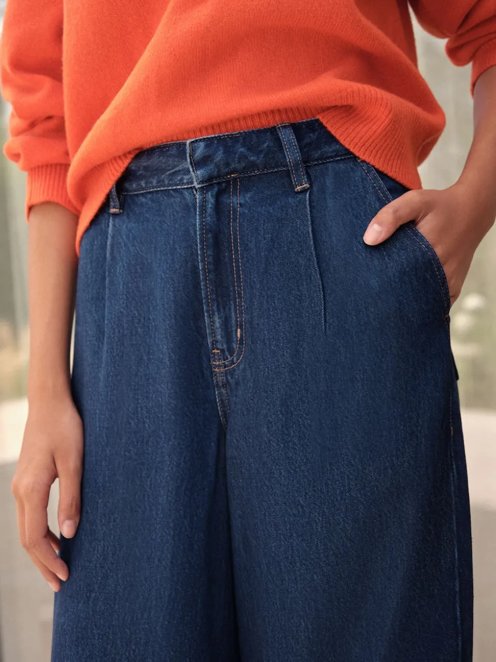 Délavage bleu - Jean large N. Premium Palazzo