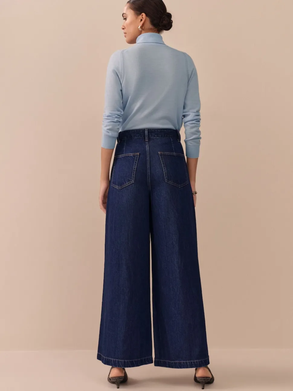 Délavage bleu - Jean large N. Premium Palazzo
