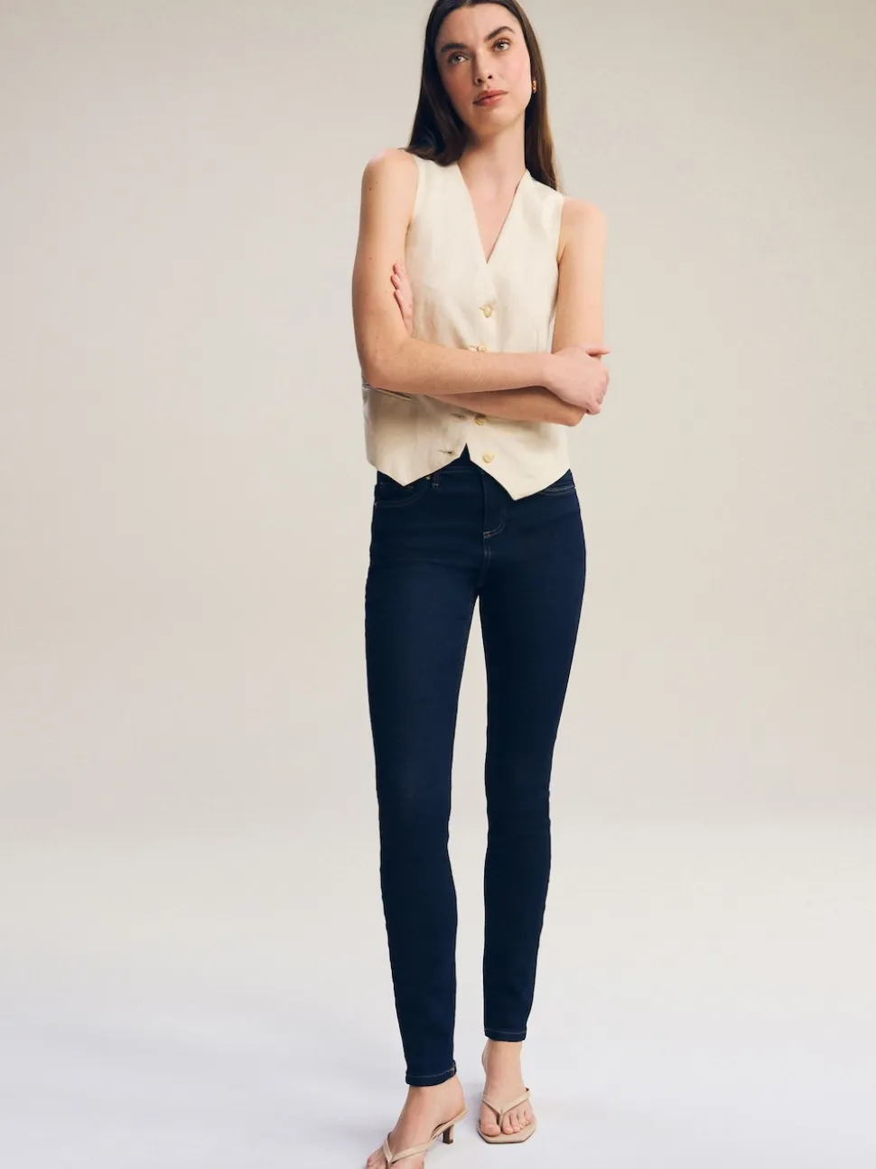 Délavage bleu - Jean skinny super doux