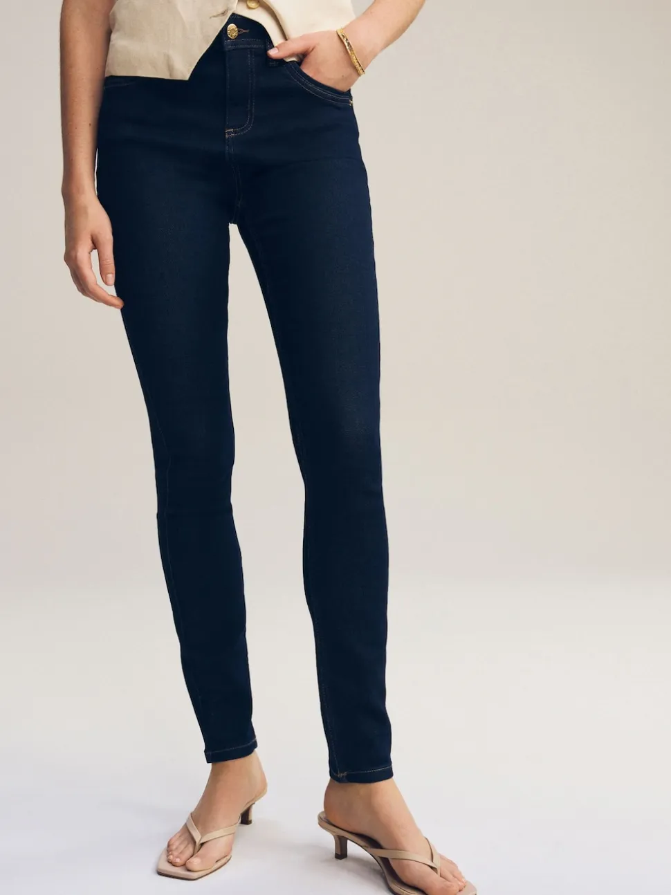 Délavage bleu - Jean skinny super doux